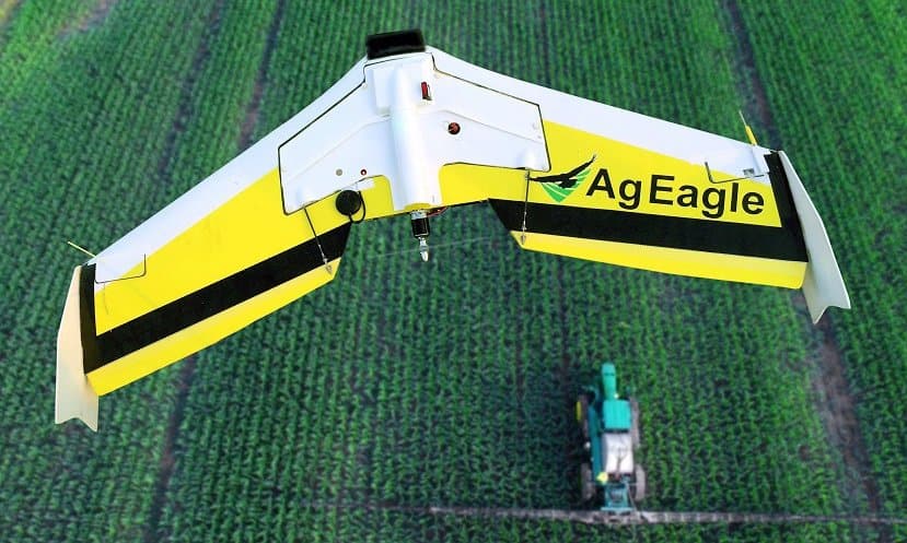 AgEagle RAPID - flying over field